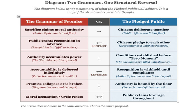 The Pledged Public: Toward an answer to “The Grammar of Promise”