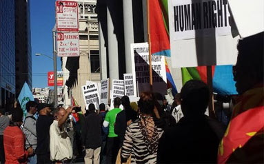 Eritreans Demonstrate In Front of Israeli Embassies